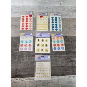 Lot Scrapbooking Epoxy Stickers Flowers Shapes 3D Embellishments  Retired NEW 29
